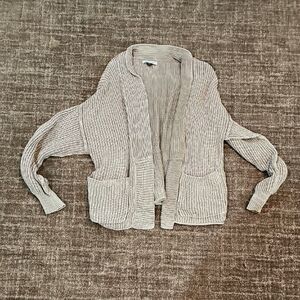 American Eagle Outfitters Tan Ribbed Cardigan